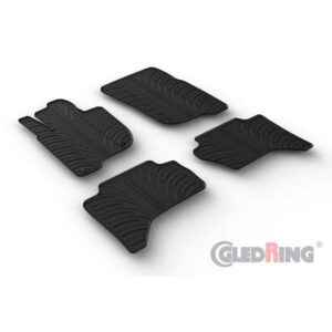 Rubbermatten passend voor Mitsubishi L200 (Triton) 2015-2019 & FL 2019- (T profiel 4-delig + montageclips)