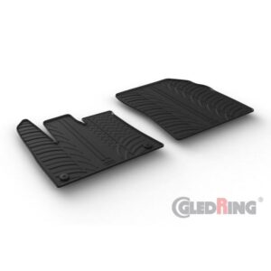 Rubbermatten passend voor Peugeot Partner Cargo 12/2018-9/2019 / Citroen Berlingo / Opel Combo E (T Profil 2-delig + ronde montageclips) (kopie) (kopie)