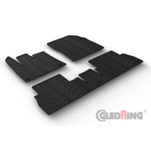 Rubbermatten passend voor Toyota Proace City 9/2019- (Variabele stoelen) / Citroën Berlingo Multispace / Opel Combo Tour (MPV) / Peugeot Rifter (T Profil 5-delig + ovale montageclips) (kopie) (kopie)