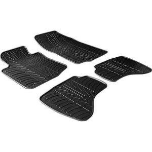 Rubbermatten passend voor Toyota Aygo 2005-2009 / Citroen C1 / Peugeot 107 (T profiel 4-delig + montageclips)