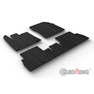 Rubbermatten passend voor Peugeot Rifter 9/2018-9/2019 (Variabele stoelen) / Citroën Berlingo Multispace / Opel Combo Tour (MPV) (T Profil 5-delig + ronde montageclips) (kopie) (kopie)