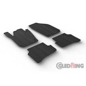 Rubbermatten passend voor Skoda Fabia 2014-2021 (T profiel 4-delig + montageclips)
