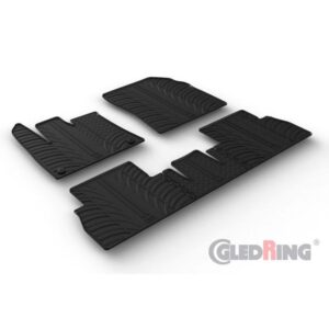 Rubbermatten passend voor Peugeot Rifter 9/2018-9/2019 / Citroën Berlingo Multispace / Opel Combo Tour (MPV) (Vaste stoelen) (T profiel 5-delig + ronde montageclips) (kopie) (kopie)